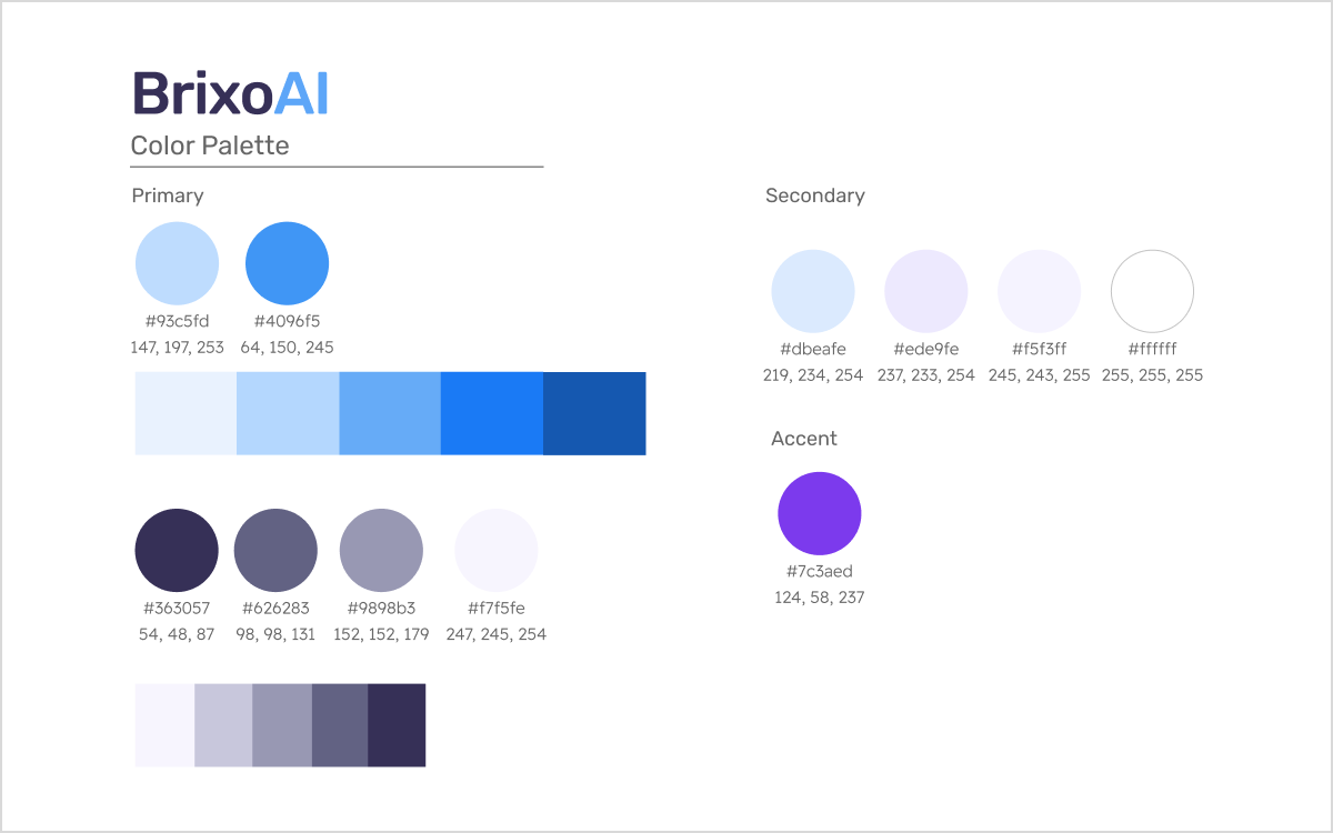 BrixoAI Colour Palette